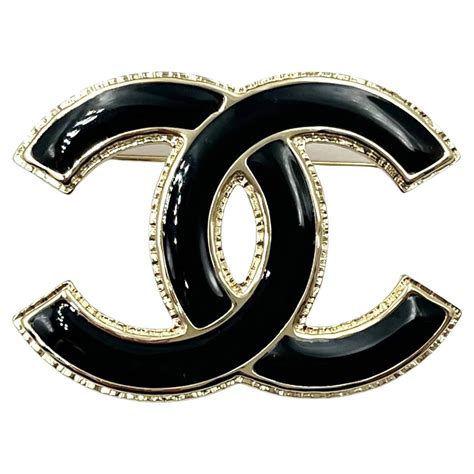 chanel bead cc brooch black light gold|CHANEL Bead CC Brooch Black Light Gold .